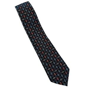 Cape Cod Neckwear Silk Geometric Pattern Necktie Black Red Blue Gray Tie